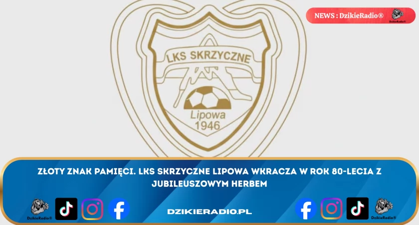 Jubileuszowy herb LKS Skrzyczne Lipowa na 80-lecie klubu w 2026 roku