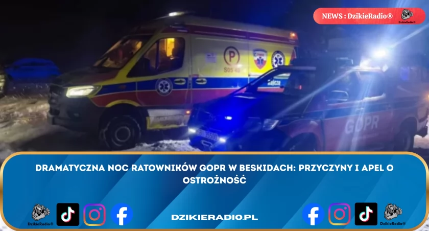 Sylwestrowa noc próby dla GOPR. Beskidy pod presją turystów i pogody