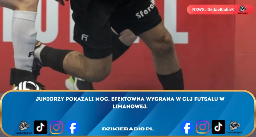 Efektowna wygrana Juniorów z Wilkowic w Lidze Juniorów Futsalu w Limanowej ! 