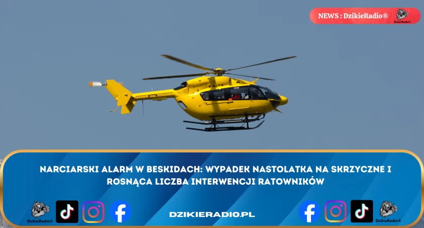 Skrzyczne pod lupą ratowników. Zimowy wypadek nastolatka i rosnąca liczba interwencji