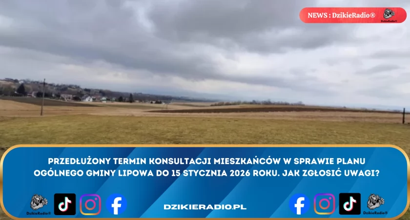 Konsultacje planistyczne w Lipowej: gmina wydłuża termin składania uwag