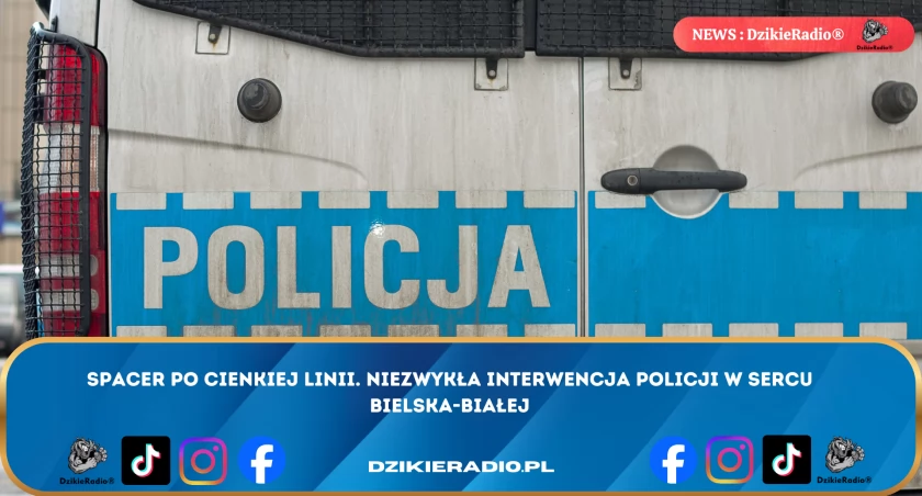 Spacer po cienkiej linii. Niezwykła interwencja policji w sercu Bielska-Białej