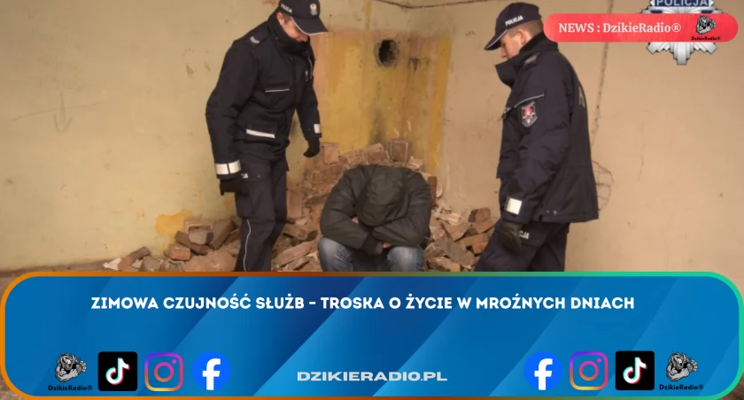 Zimowa czujność służb – troska o życie w mroźnych dniach
