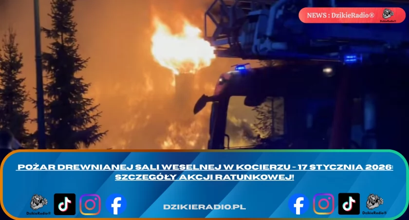 Pożarze w ośrodku wypoczynkowym „Kocierz” w Targanicach.