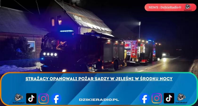 Strażacy opanowali pożar sadzy w Jeleśni w środku nocy