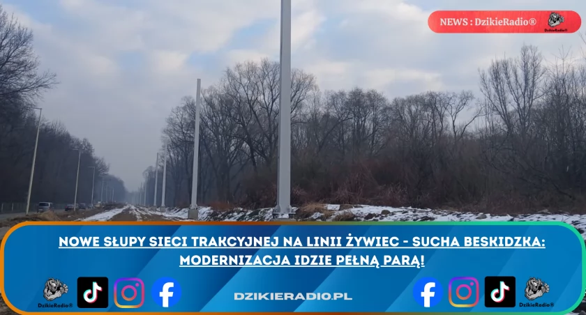 Modernizacja linii kolejowej Żywiec - Sucha Beskidzka idzie pełną parą nawet przy trudnych warunkach pogodowych