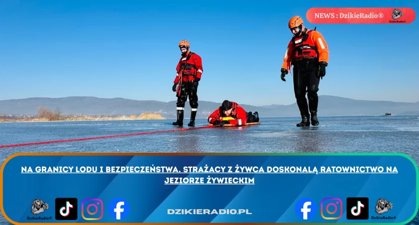 Na granicy lodu i bezpieczeństwa. Strażacy z Żywca doskonalą ratownictwo na Jeziorze Żywieckim