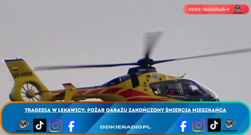 Tragedia w Łękawicy: pożar garażu zakończony śmiercią mieszkańca