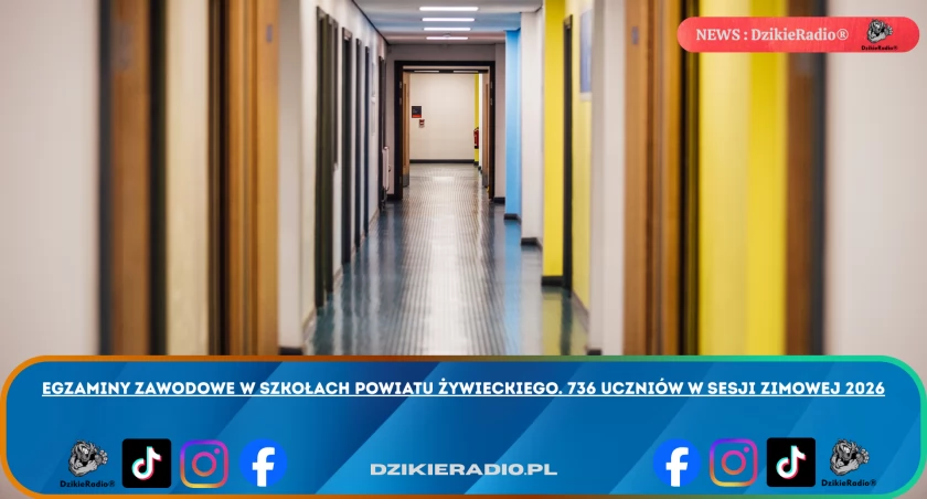 Egzaminy zawodowe w szkołach Powiatu Żywieckiego. 736 uczniów w sesji zimowej 2026