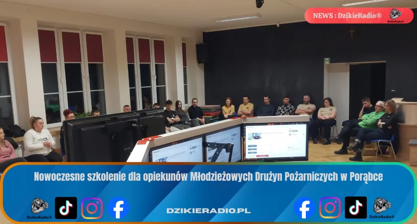Nowoczesne szkolenie dla opiekunów Młodzieżowych Drużyn Pożarniczych w Porąbce