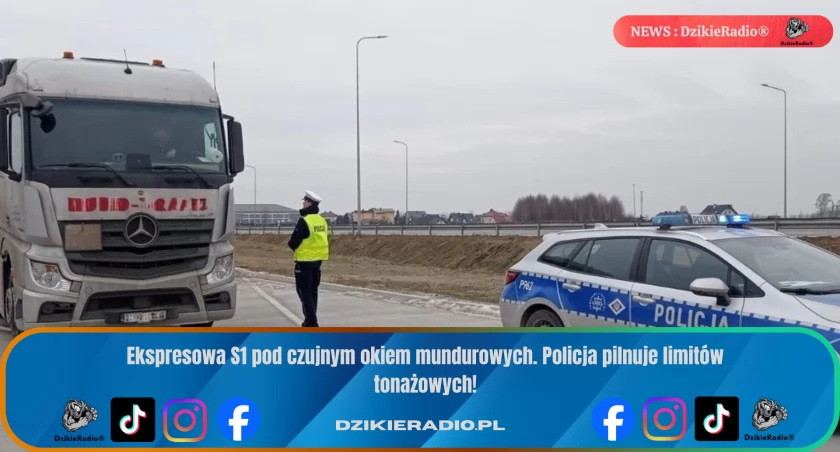 Ekspresowa S1 pod czujnym okiem mundurowych. Policja pilnuje limitów tonażowych