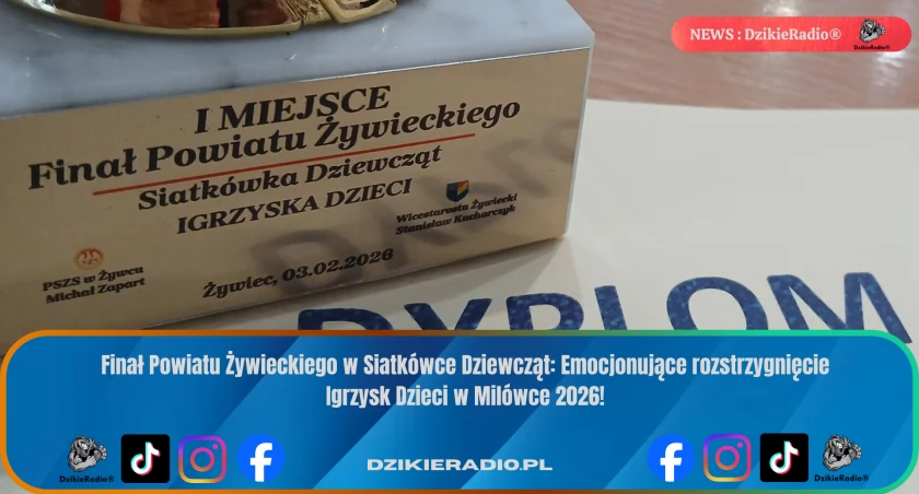Szkoła Podstawowa nr 1 w Cięcinie mistrzem w siatkówce dziewcząt powiatu żywieckiego.