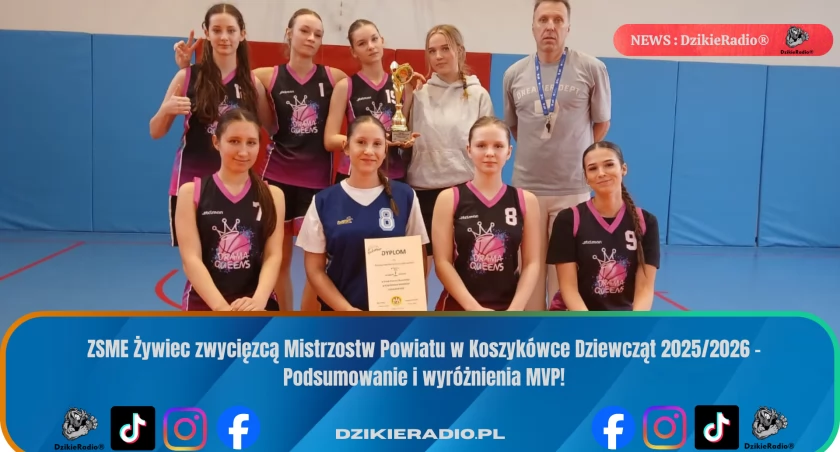 ZSME Żywiec triumfatorem Mistrzostw Powiatu Żywieckiego w koszykówce dziewcząt!