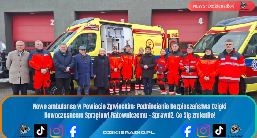 Bezpieczniejszy powiat żywiecki: nowe ambulanse i sprzęt za prawie 2 mln zł!
