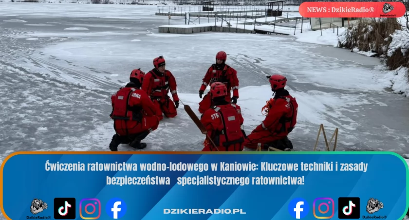 Strażacy ćwiczyli ratownictwo wodno-lodowe w ekstremalnych warunkach w Kaniowie.