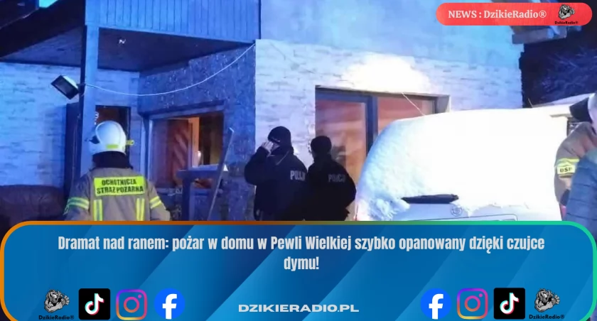 Czujka dymu uratowała dom w Pewli Wielkiej od pożaru wczesnym rankiem