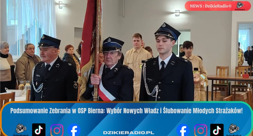 Zebranie OSP Bierna: podsumowanie działalności i wybór nowych władz.