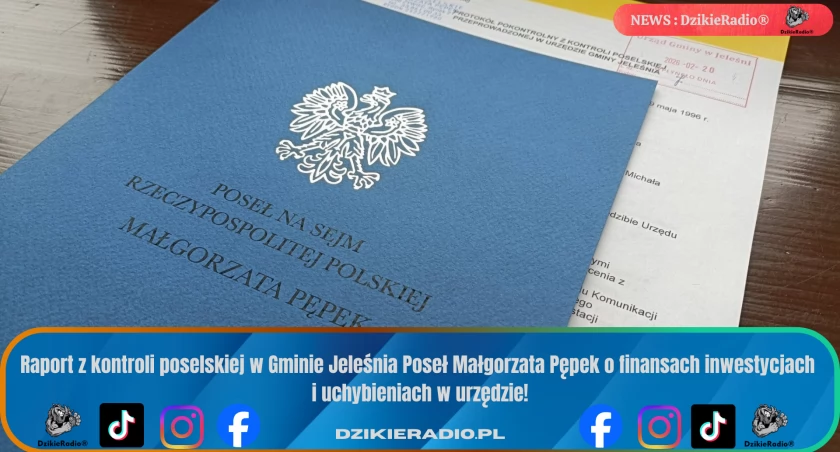 Małgorzata Pępek ujawnia uchybienia w gminie Jeleśnia: raport z kontroli.