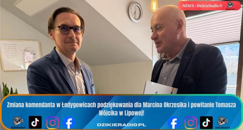W Lipowej podziękowano asp. szt. Marcinowi Okrzesikowi, który odchodzi na emeryturę, i powitano nowego komendanta nadkom. Tomasza Wójcika.