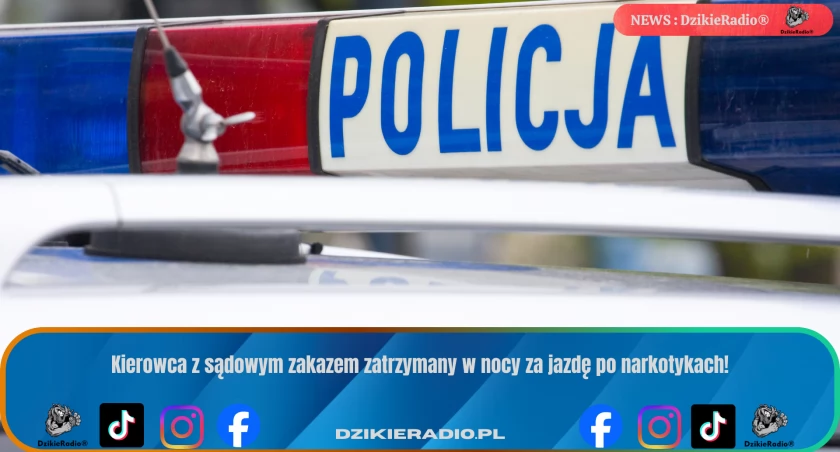 Nocna kontrola w Bielsku-Białej: kierowca złamał sądowy zakaz i prowadził po narkotykach