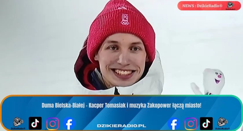 Bielsko-Biała świętuje sukcesy Kacpra Tomasiaka na placu Wojska Polskiego