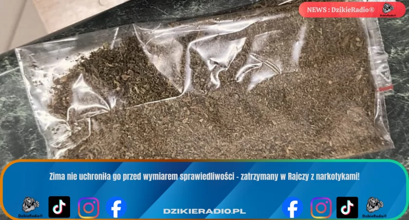 Poszukiwany 38-latek zatrzymany w Rajczy z narkotykami – grozi mu do 3 lat więzienia