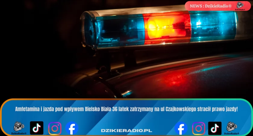 Pijany na amfetaminie za kierownicą w Bielsku-Białej: stracił prawo jazdy.