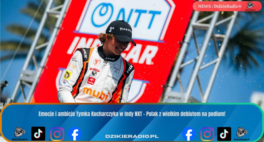 Tymek Kucharczyk podbija Indy NXT! Polak na podium w debiucie w USA