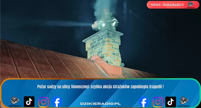 Pożar sadzy na ulicy Słonecznej: szybka akcja strażaków zapobiegła tragedii