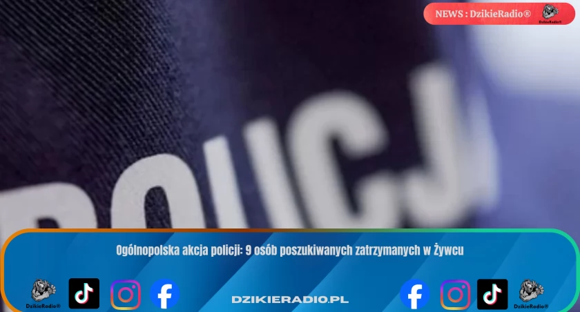 Ogólnopolska akcja policji: 9 osób poszukiwanych zatrzymanych w Żywcu