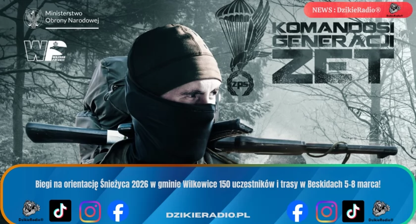 Wojskowe biegi na orientację Śnieżyca 2026 rozpoczęte w gminie Wilkowice.