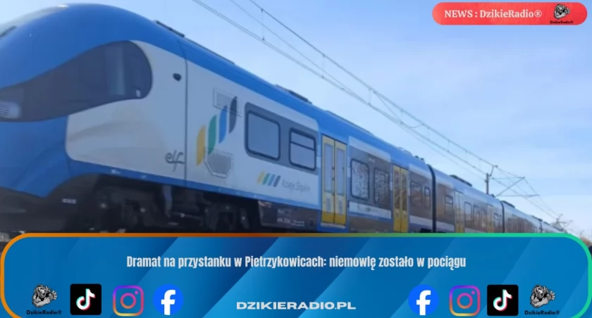 Dramat na przystanku w Pietrzykowicach: niemowlę zostało w pociągu