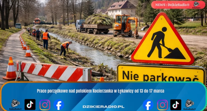 Prace porządkowe nad potokiem Kocierzanka w Łękawicy od 13 do 17 marca