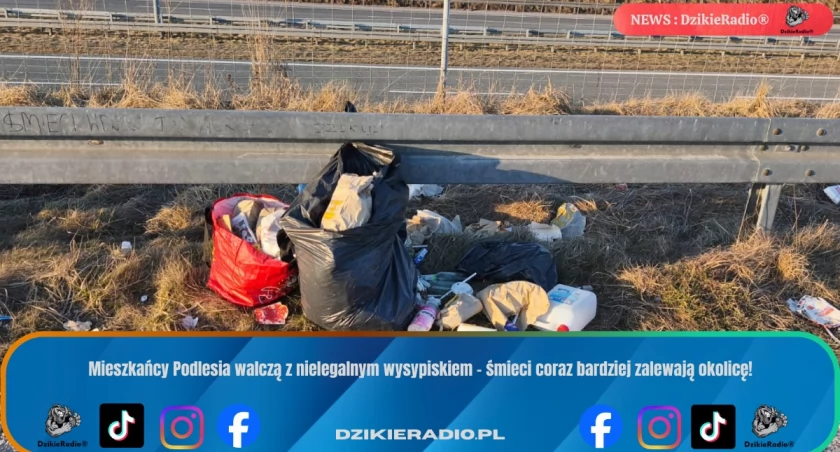 Nielegalne wysypisko w Podlesiu: mieszkańcy alarmują o rosnącym problemie śmieci