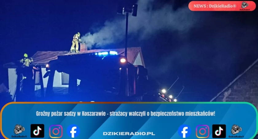 Pożar sadzy w Koszarawie – szybka akcja strażaków uratowała dom