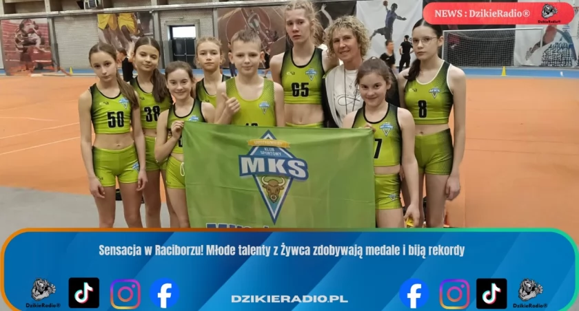 Młodzi lekkoatleci z Żywca błyszczą na mistrzostwach w Raciborzu