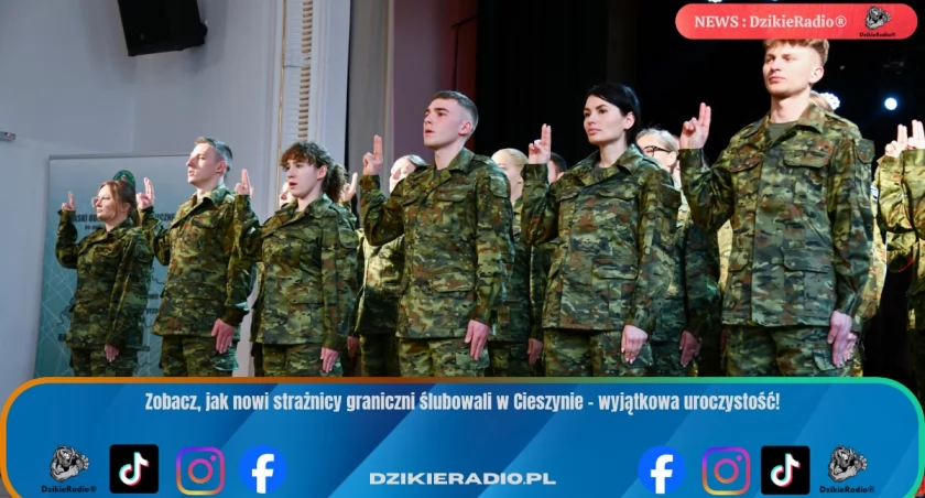 Nowi funkcjonariusze Straży Granicznej ślubują w Cieszynie – początek służby