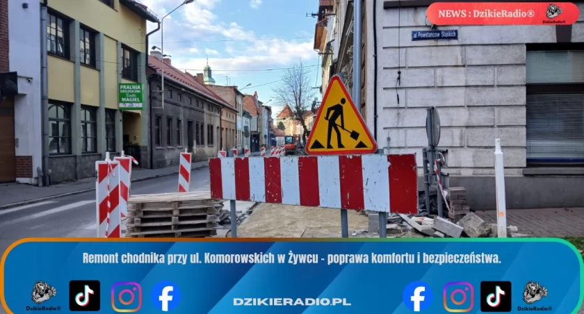 Nowy chodnik na Komorowskich w Żywcu – inwestycja, która zmieni codzienne spacery