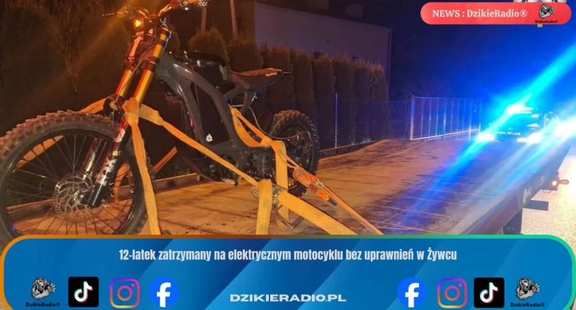 12-latek zatrzymany na elektrycznym motocyklu bez uprawnień w Żywcu