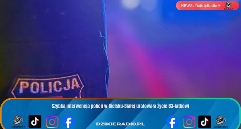 Szybka interwencja policji w Bielsku-Białej uratowała życie 83-latkowi