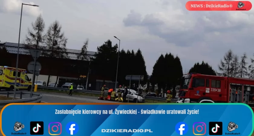 Zasłabnięcie za kierownicą w Rybarzowicach zakończone skuteczną akcją ratunkową