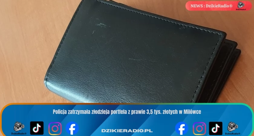 Policja zatrzymała złodzieja portfela z prawie 3,5 tys. złotych w Milówce