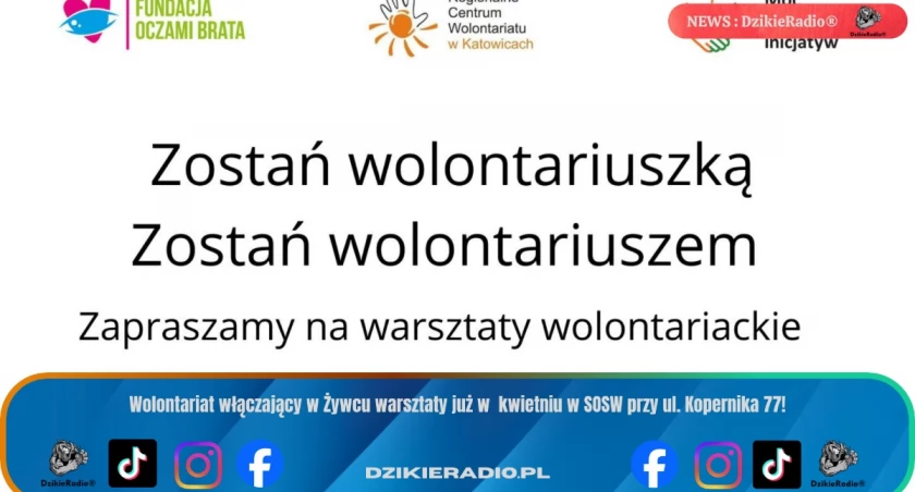 Wolontariat włączający w Żywcu warsztaty 8 kwietnia w SOSW przy ul. Kopernika 77.