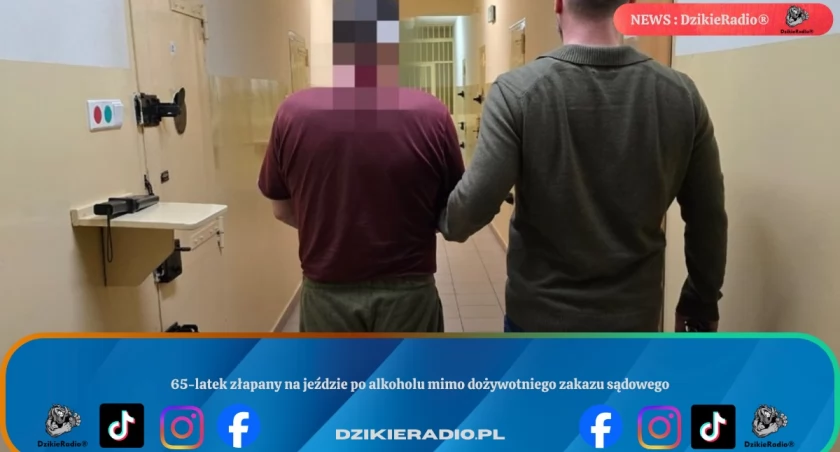 65-latek złapany na jeździe po alkoholu mimo dożywotniego zakazu sądowego