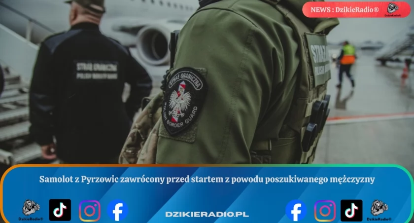 Samolot z Pyrzowic zawrócony przed startem z powodu poszukiwanego mężczyzny