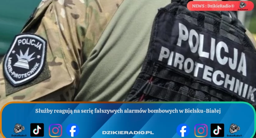 Służby reagują na serię fałszywych alarmów bombowych w Bielsku-Białej