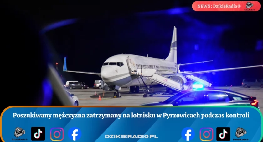 Poszukiwany mężczyzna zatrzymany na lotnisku w Pyrzowicach podczas kontroli