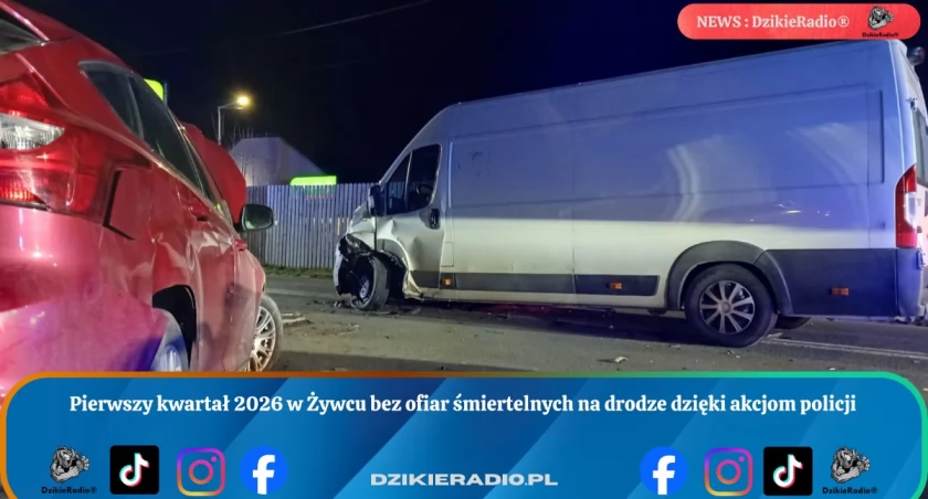 Bezpieczeństwo na drogach powiatu żywieckiego w pierwszym kwartale 2026 roku