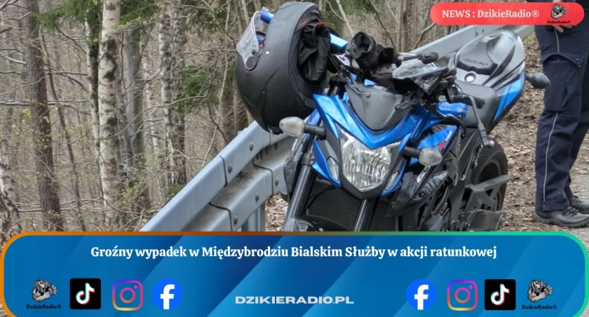 Wypadek na ulicy Bielskiej w Międzybrodziu Bialskim Jedna osoba ranna