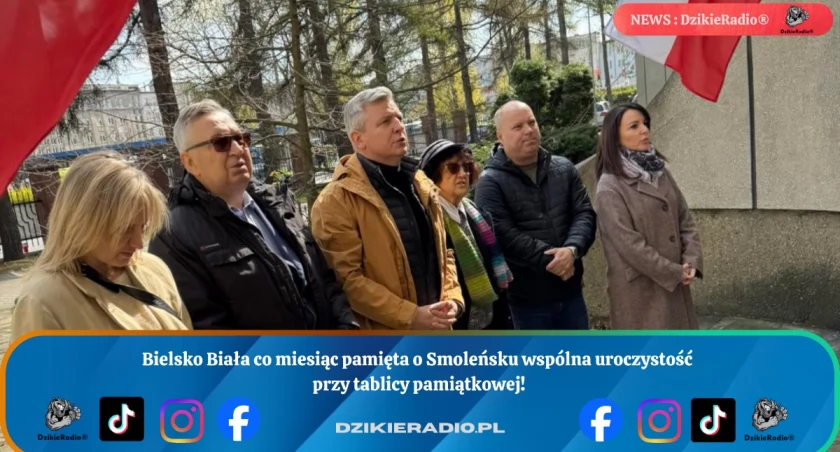 Wspólnota pamięci w Bielsku-Białej Światło i kwiaty dla ofiar katastrofy smoleńskiej.